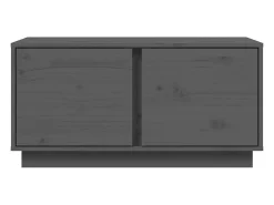 Mesa de centro madera maciza de pino gris 80x50x40 cm