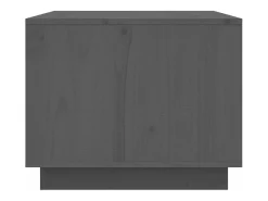 Mesa de centro madera maciza de pino gris 80x50x40 cm