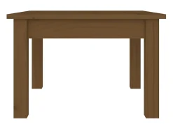 Mesa de centro madera maciza de pino marrón miel 45x45x30 cm