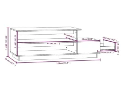 Mesa de centro madera maciza de pino marrón miel 120x50x40,5 cm