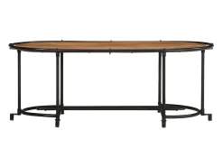 Mesa de centro madera maciza acacia 110x55x40 cm