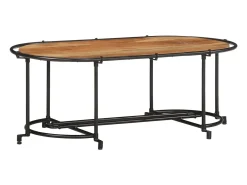 Mesa de centro madera maciza acacia 110x55x40 cm