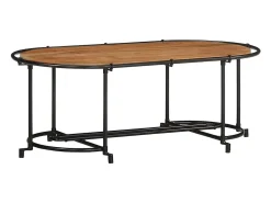 Mesa de centro madera maciza acacia 110x55x40 cm