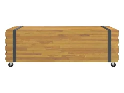 Mesa de centro madera maciza de teca 110x45x35 cm
