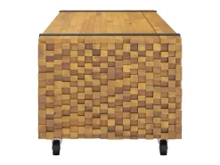 Mesa de centro madera maciza de teca 110x45x35 cm