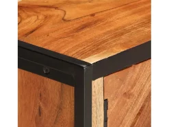 Mesa de centro madera maciza de acacia 90x55x40 cm