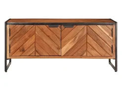 Mesa de centro madera maciza de acacia 90x55x40 cm
