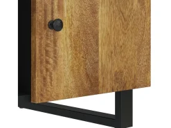 Mesa de centro madera maciza mango y contrachapada 100x54x40 cm