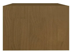 Mesa de centro madera maciza pino marrón miel 75x50x33,5 cm