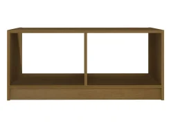 Mesa de centro madera maciza pino marrón miel 75x50x33,5 cm