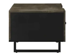 Mesa de centro madera maciza de mango negra 100x54x40 cm