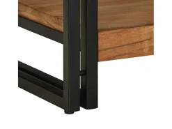 Mesa de centro madera maciza de acacia 50x50x38 cm