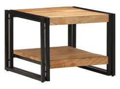Mesa de centro madera maciza de acacia 50x50x38 cm