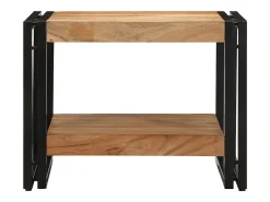 Mesa de centro madera maciza de acacia 50x50x38 cm