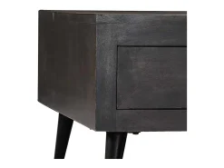 Mesa de centro madera maciza de mango 100x60x35 cm