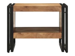 Mesa de centro madera maciza de acacia 50x50x38 cm