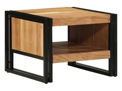 Mesa de centro madera maciza de acacia 50x50x38 cm