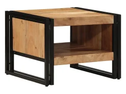 Mesa de centro madera maciza de acacia 50x50x38 cm