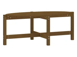 Mesa de centro madera maciza de pino marrón miel 118x63x45 cm