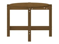 Mesa de centro madera maciza de pino marrón miel 118x63x45 cm