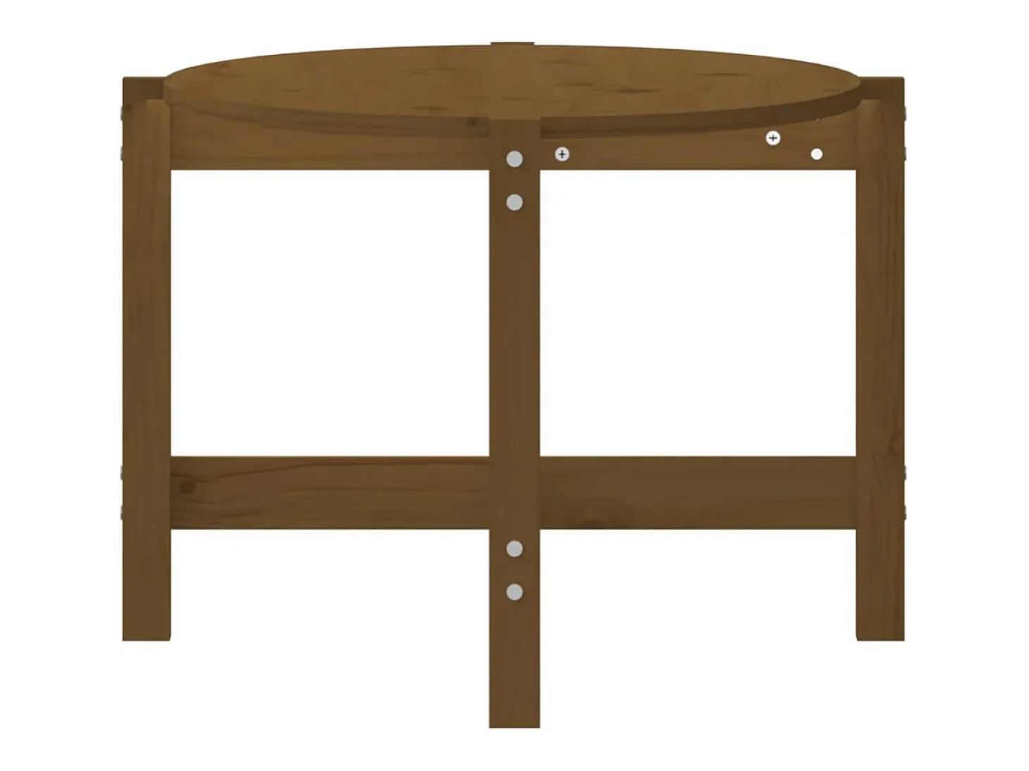 Mesa de centro madera maciza de pino marrón miel 118x63x45 cm