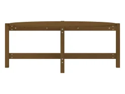 Mesa de centro madera maciza de pino marrón miel 118x63x45 cm