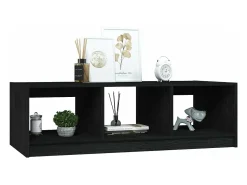 Mesa de centro madera maciza de pino negro 110x50x34 cm