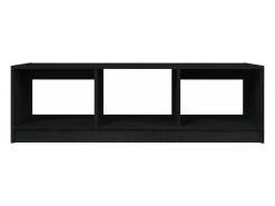 Mesa de centro madera maciza de pino negro 110x50x34 cm