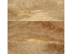 Mesa de centro madera maciza de mango rugosa negro 80x54x40 cm