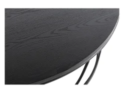 Mesa de centro madera negra y metal negro D80 x A30 cm LACE