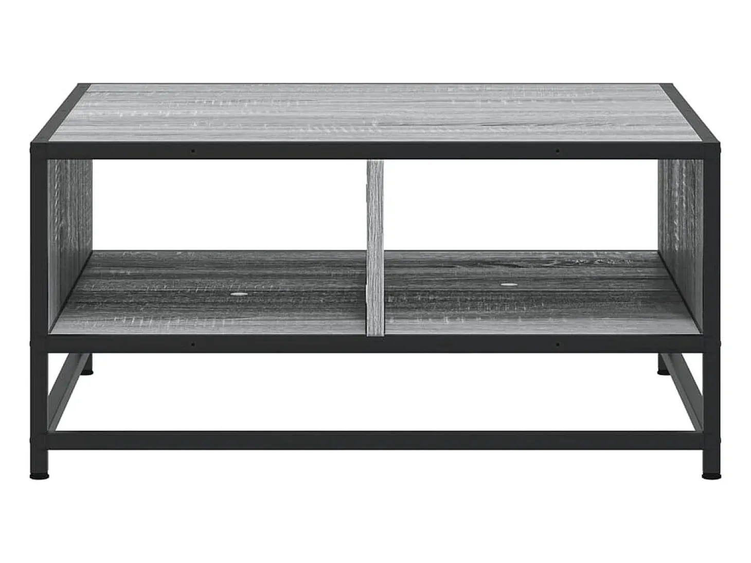 Mesa de centro madera y metal gris Sonoma 60,5x60,5x30 cm