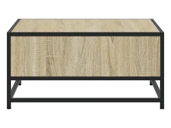 Mesa de centro madera y metal roble Sonoma 60,5x60,5x30 cm