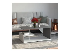 Mesa de centro MalisoM antracita, blanco.