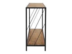 Mesa de centro marrón con estante mueble elegante auxiliar salón 120x33,5x75 cm