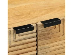 Mesa de centro marrón 80x50x40 cm madera maciza mango