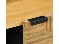 Mesa de centro marrón 80x50x40 cm madera maciza mango
