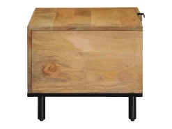 Mesa de centro marrón 80x50x40 cm madera maciza mango