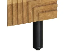 Mesa de centro marrón 80x50x40 cm madera maciza mango