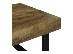 Mesa de centro MDF y hierro marrón oscuro y negro 120x60x40 cm