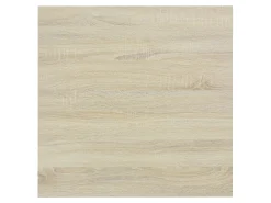 Mesa de centro moderna MDF madera de roble con patas de metal blancas 65 x 40 cm