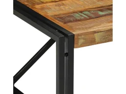 Mesa de centro multicolor 80x80x35 cm madera maciza reciclada
