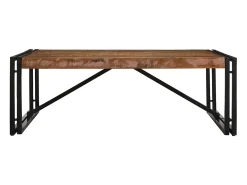 Mesa de centro multicolor 100x100x35 cm madera maciza reciclada