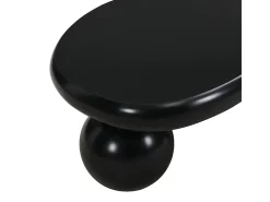 Mesa de centro negra - Mesa de centro con luces LED y patas redondas negras - diseño en forma de nube - para sala de estar y habitación infantil