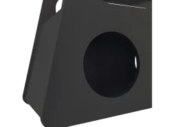 Mesa de centro negra con ruedas y almacenaje, diseño redondo 81x33x51,5cm