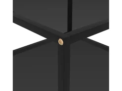 Mesa de centro negra vidrio templado 60x60x35 cm