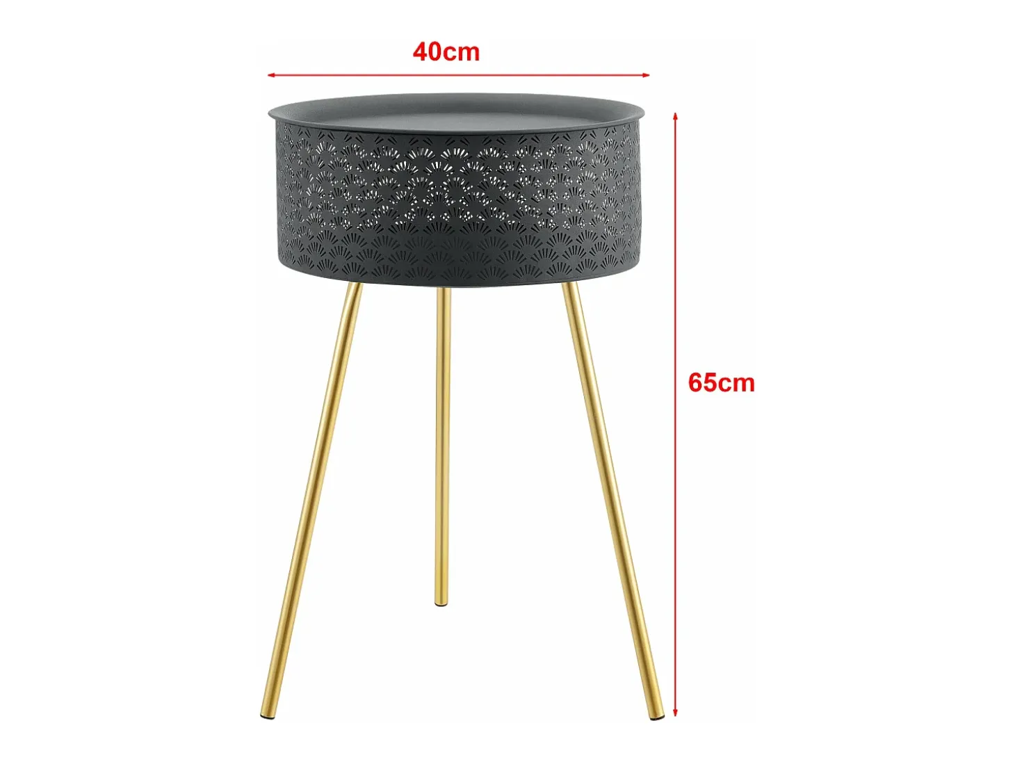 Mesa de centro negra y dorada 65 x 40 cm 03_0008439