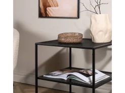 Mesa de centro Netz, mesa auxiliar negra.