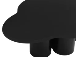 Mesa de centro orgánica y design en MDF - Negro - YAVINA