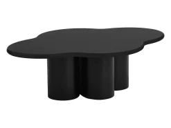 Mesa de centro orgánica y design en MDF - Negro - YAVINA