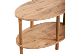 Mesa de centro ovalada 43 x 70 x 44 cm efecto madera 03_0008479